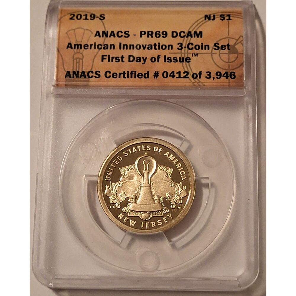 2019 S American Innovation Dollar New Jersey Proof FDI PR69 DCAM ANACS FDI